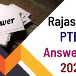 Rajasthan PTET Answer Key 2024