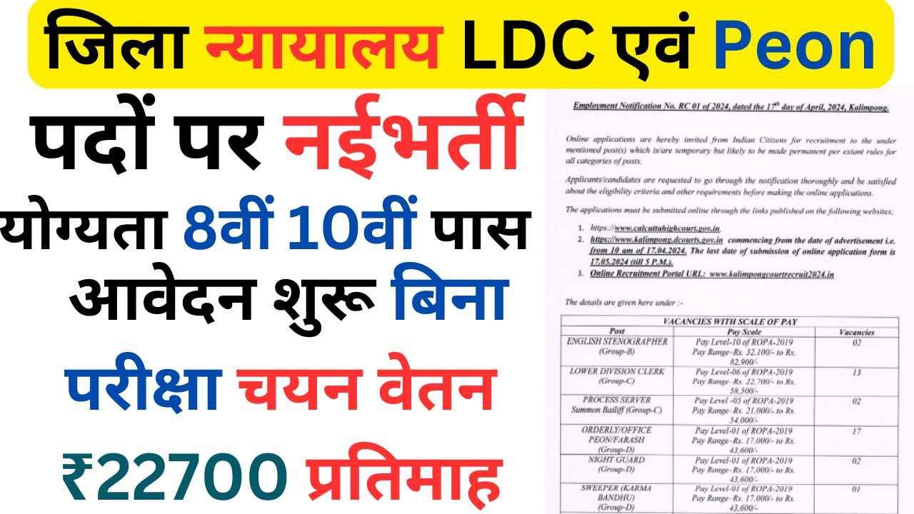 District Court Peon Vacancy 2024