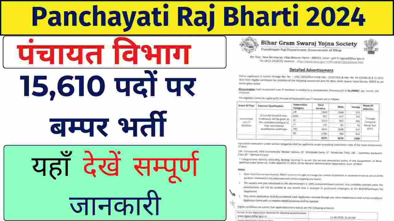 Panchayati Raj Bharti 2024 Vacancy